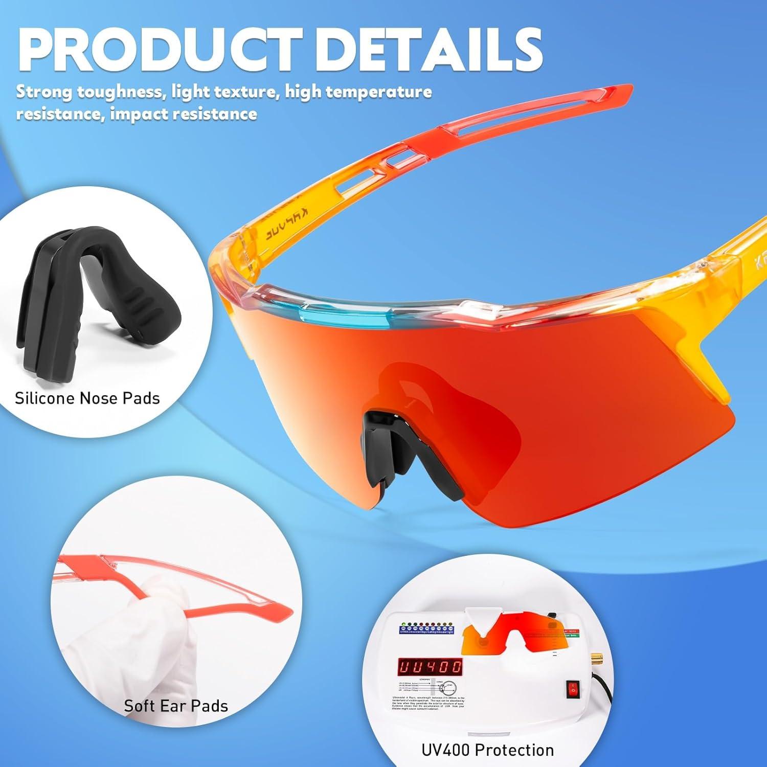 Gafas de sol KAPVOE K9023 polarizadas para ciclismo y deportes