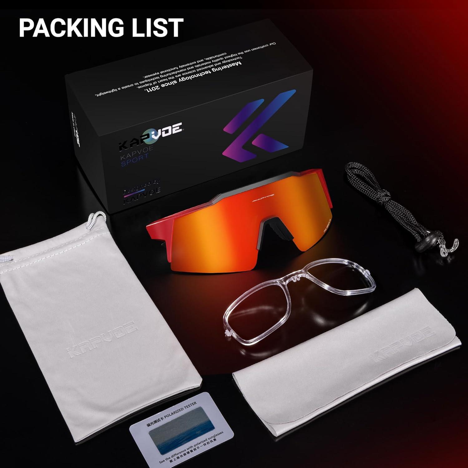 Gafas de sol KAPVOE K9023 polarizadas para ciclismo y deportes