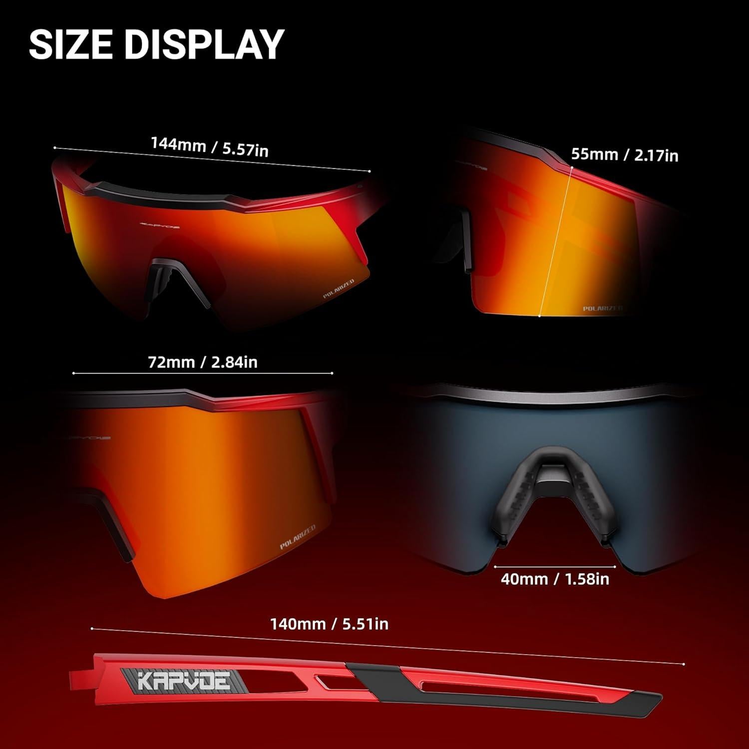 Gafas de sol KAPVOE K9023 polarizadas para ciclismo y deportes