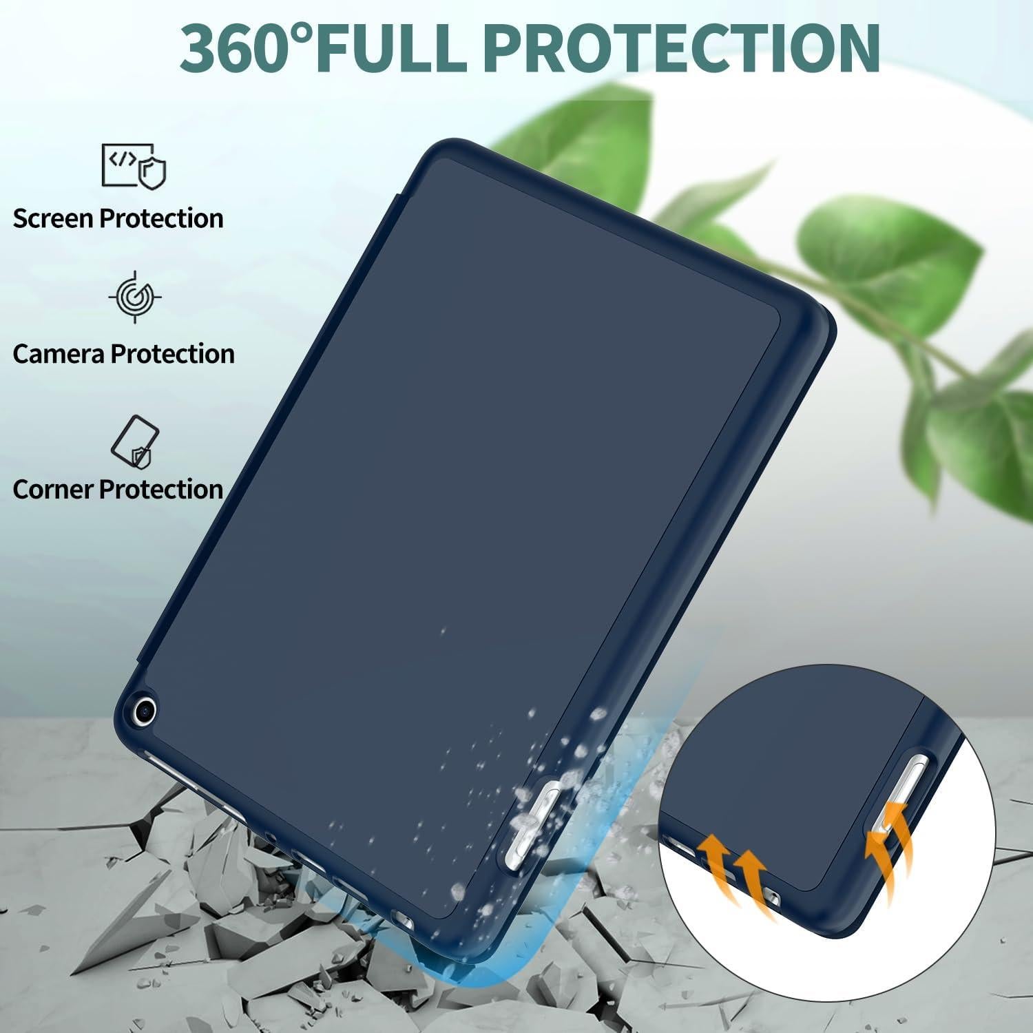 Funda para Tableta DJ&RPPQ Fire HD 8 y 8 Plus - Azul Marino