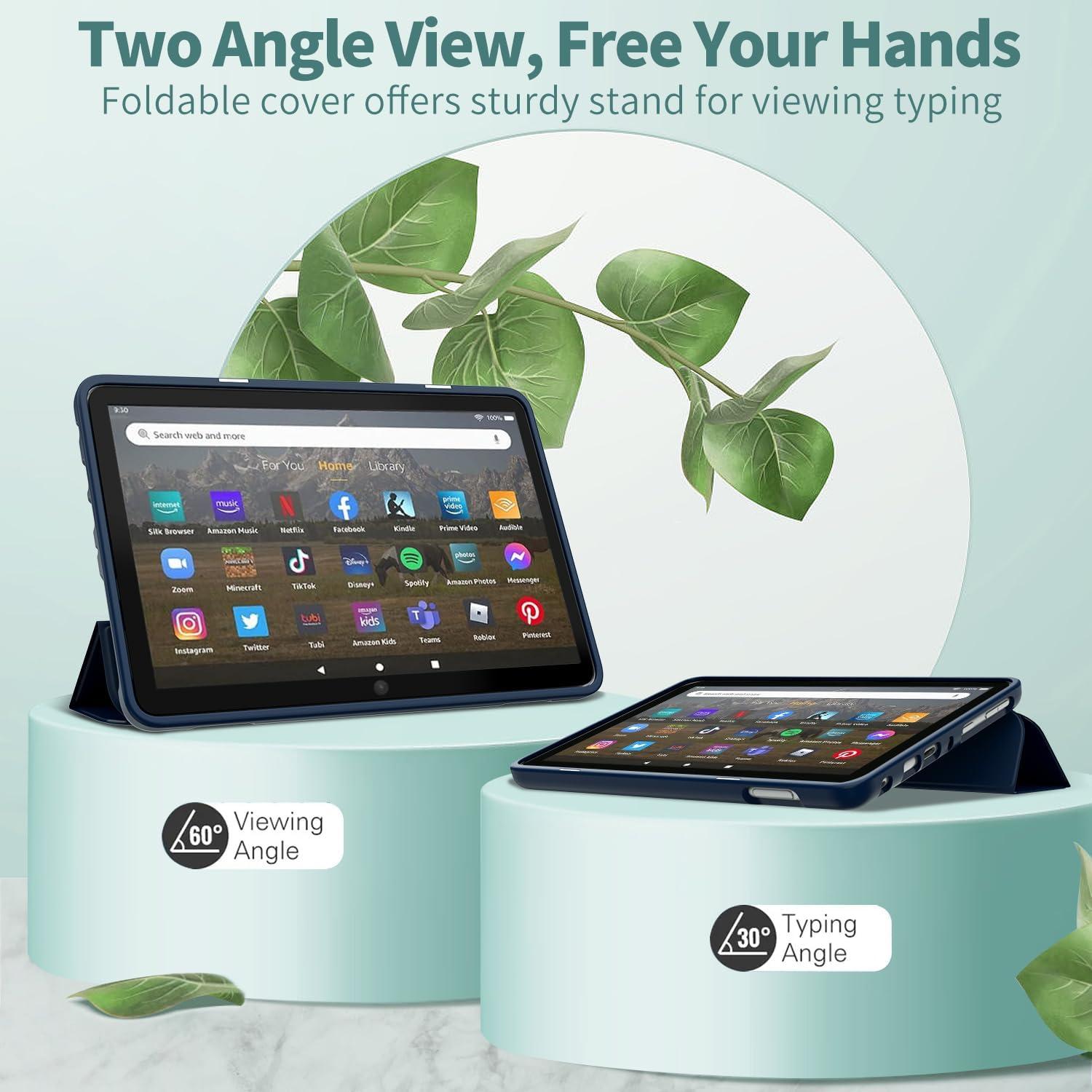 Funda para Tableta DJ&RPPQ Fire HD 8 y 8 Plus - Azul Marino