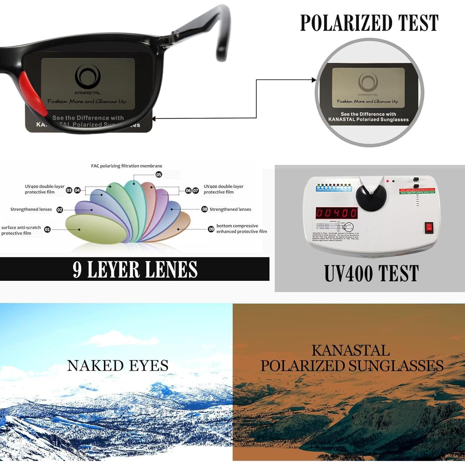 Gafas de sol KANASTAL Sport UV400 polarizadas unisex