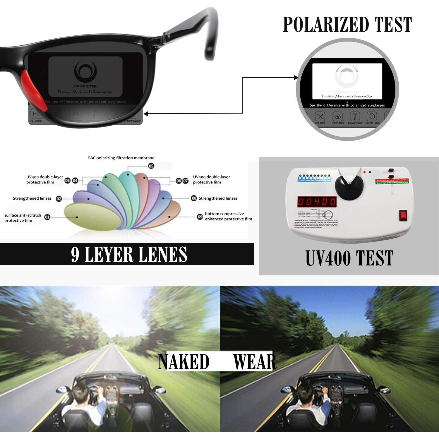 Gafas de sol KANASTAL polarizadas UV400 para deportes