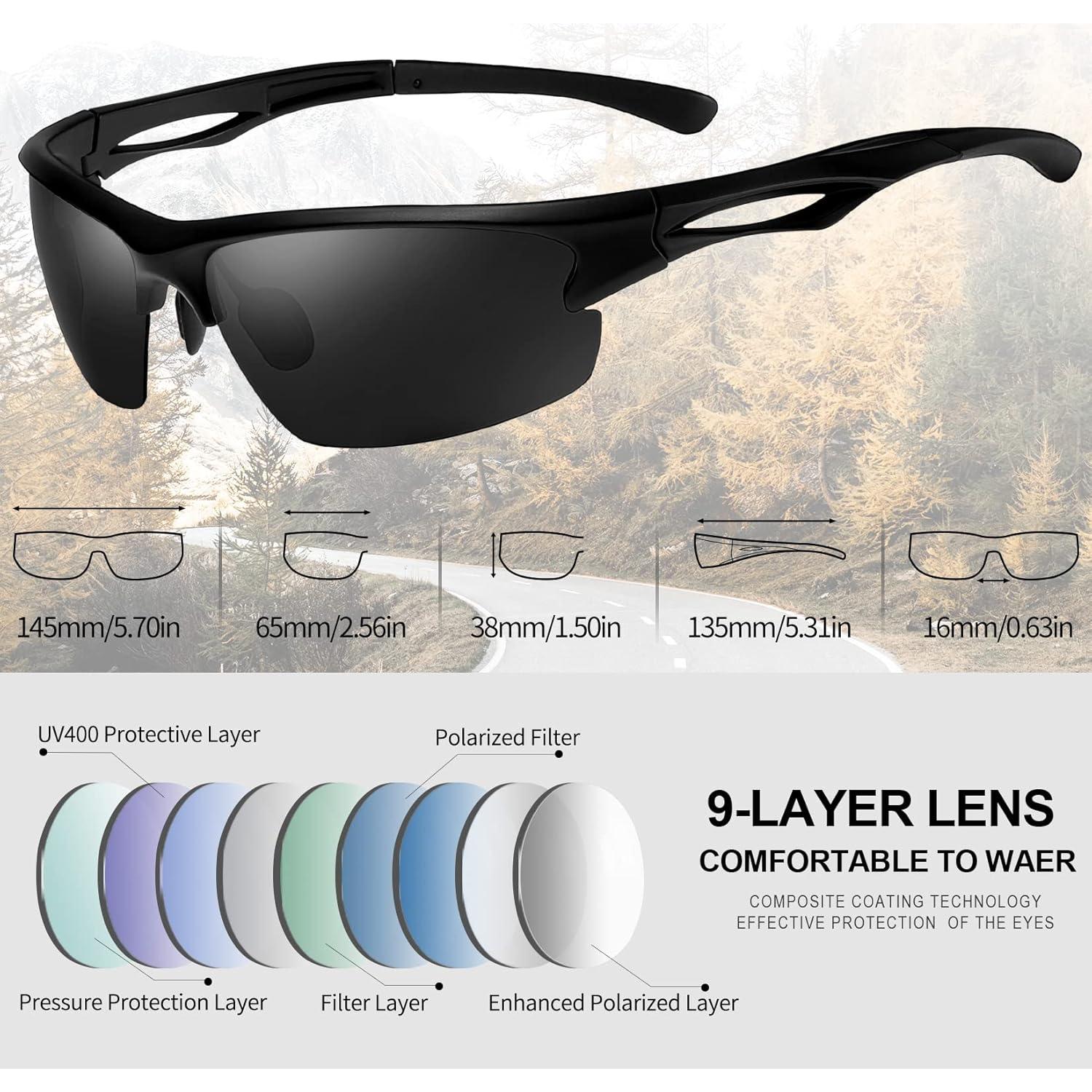 Gafas de sol KANASTAL deportivas polarizadas UV400 para correr