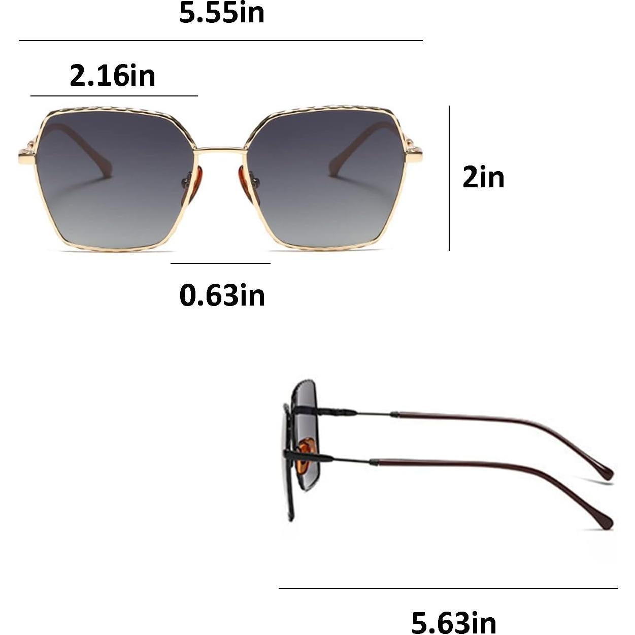 Gafas de sol polarizadas Aviador Retro Metal Lentes HD