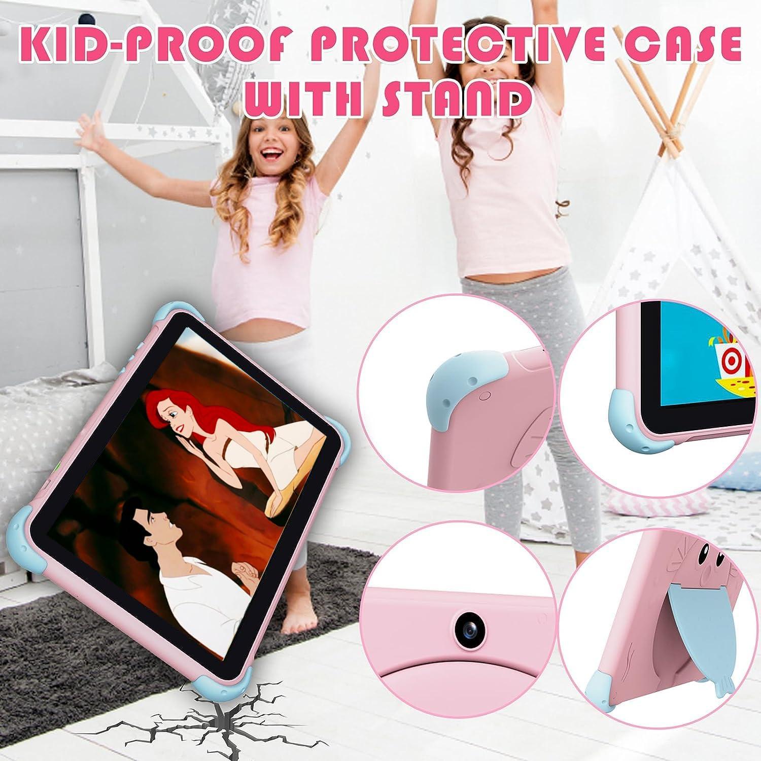 Tablet YINOCHE 10.1" para Niños con Funda Rosa 32GB