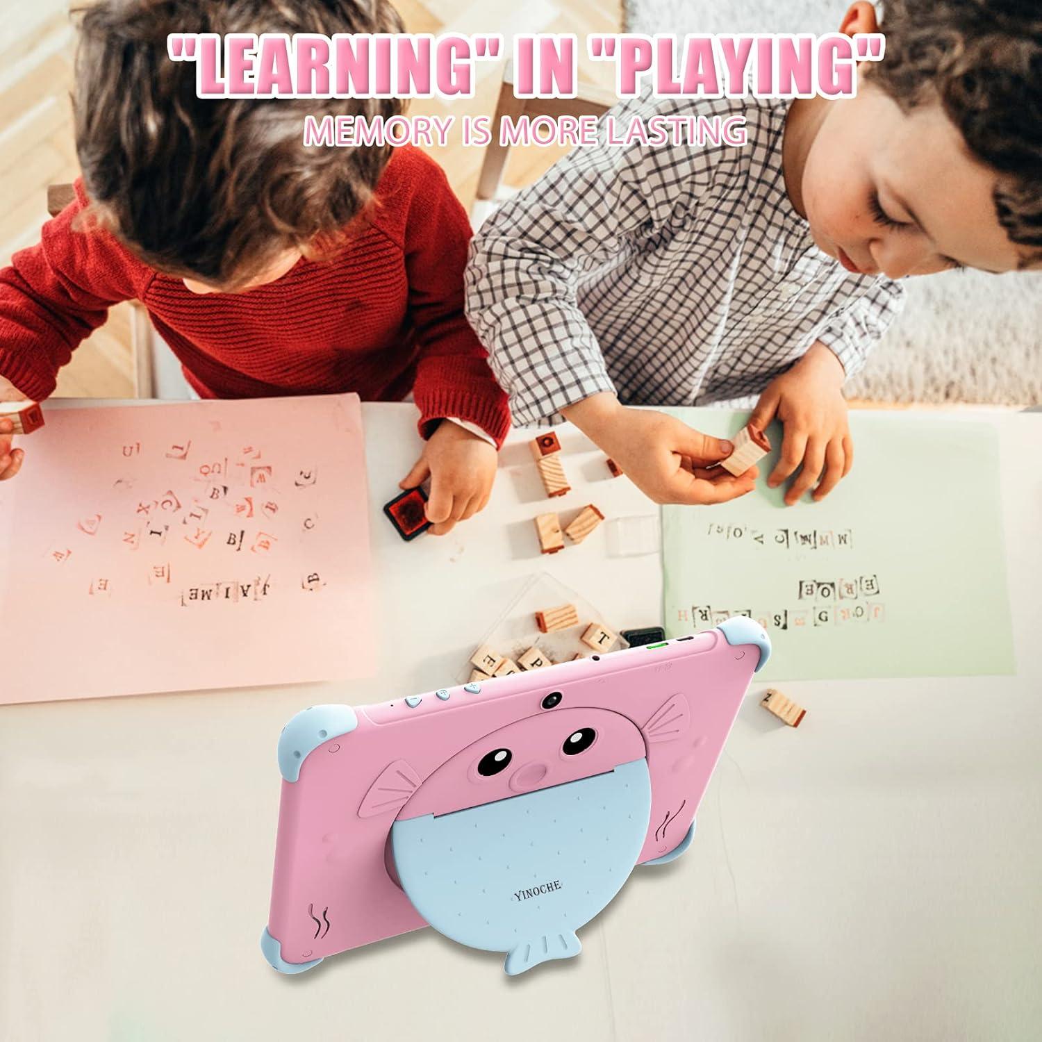 Tablet YINOCHE 10.1" para Niños con Funda Rosa 32GB