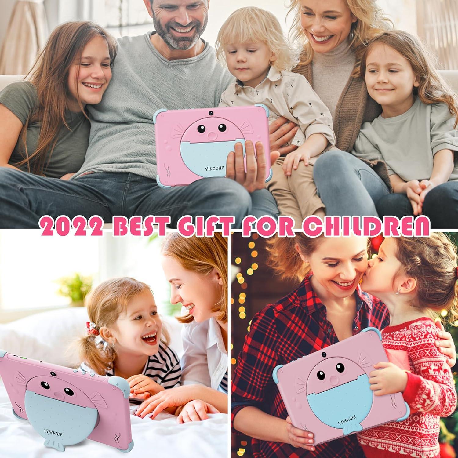 Tablet YINOCHE 10.1" para Niños con Funda Rosa 32GB