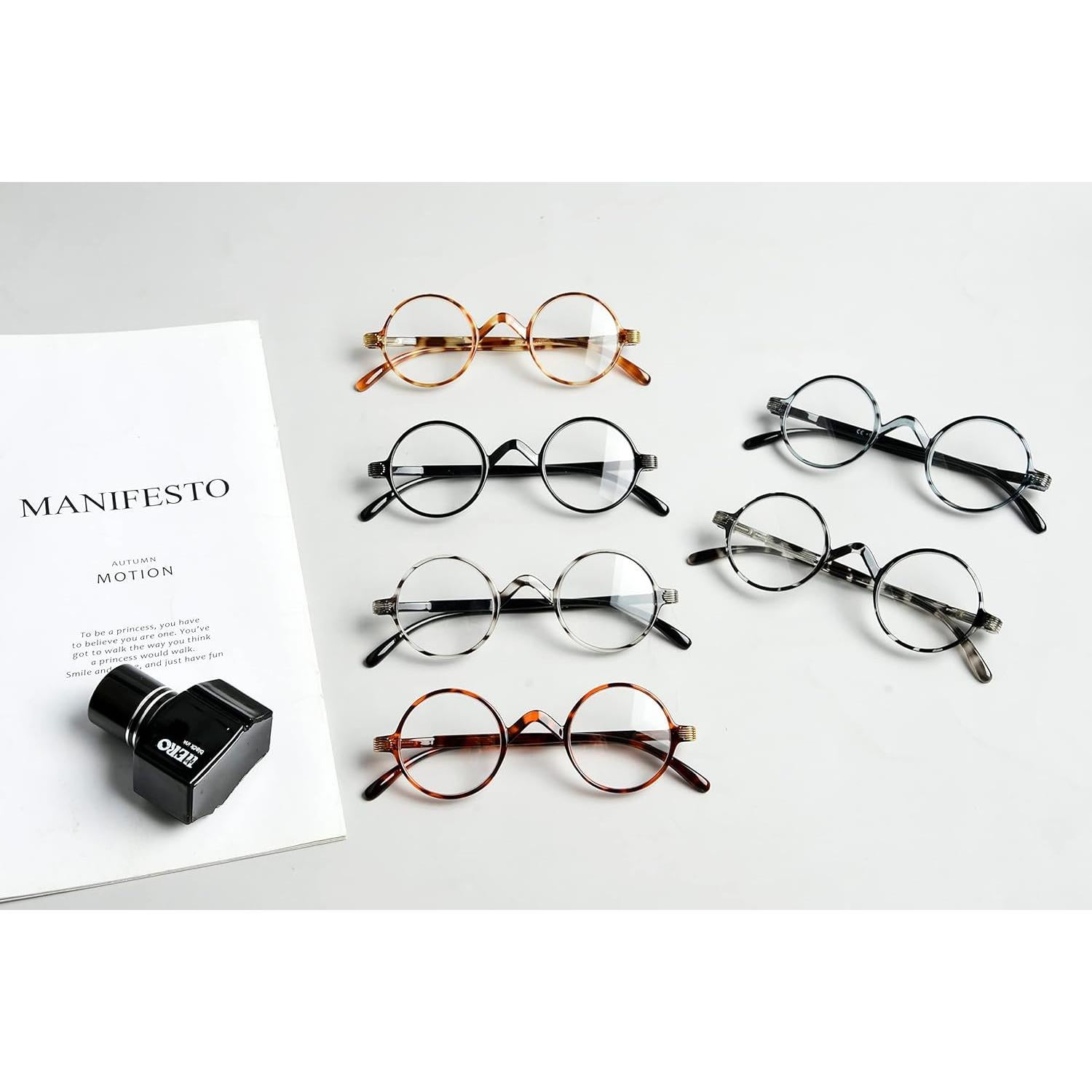 Gafas de lectura redondas BLUELESS +2.50 Rayas azules