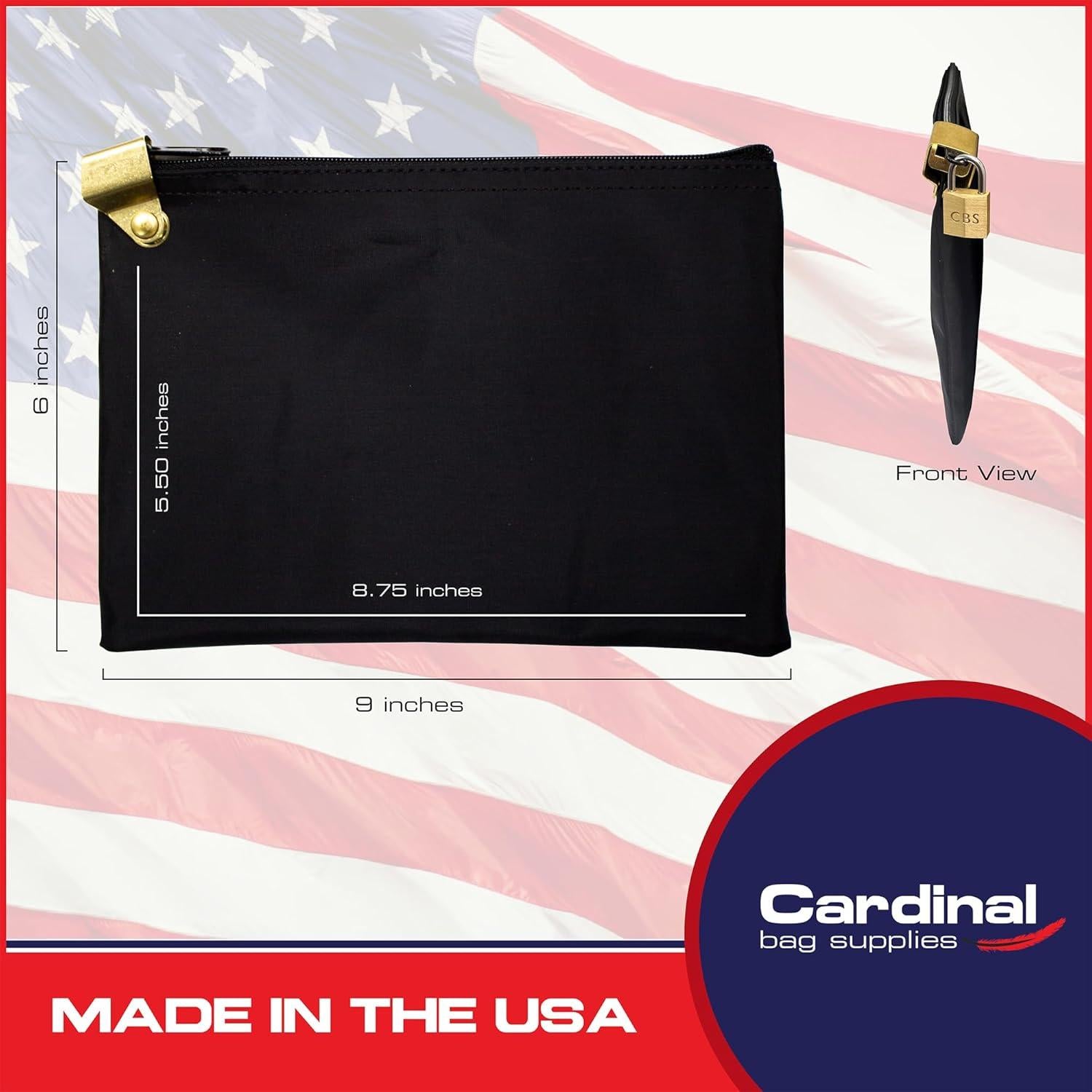 Bolsa de Seguridad para Medicamentos Cardinal 22.86x15.24cm Negra