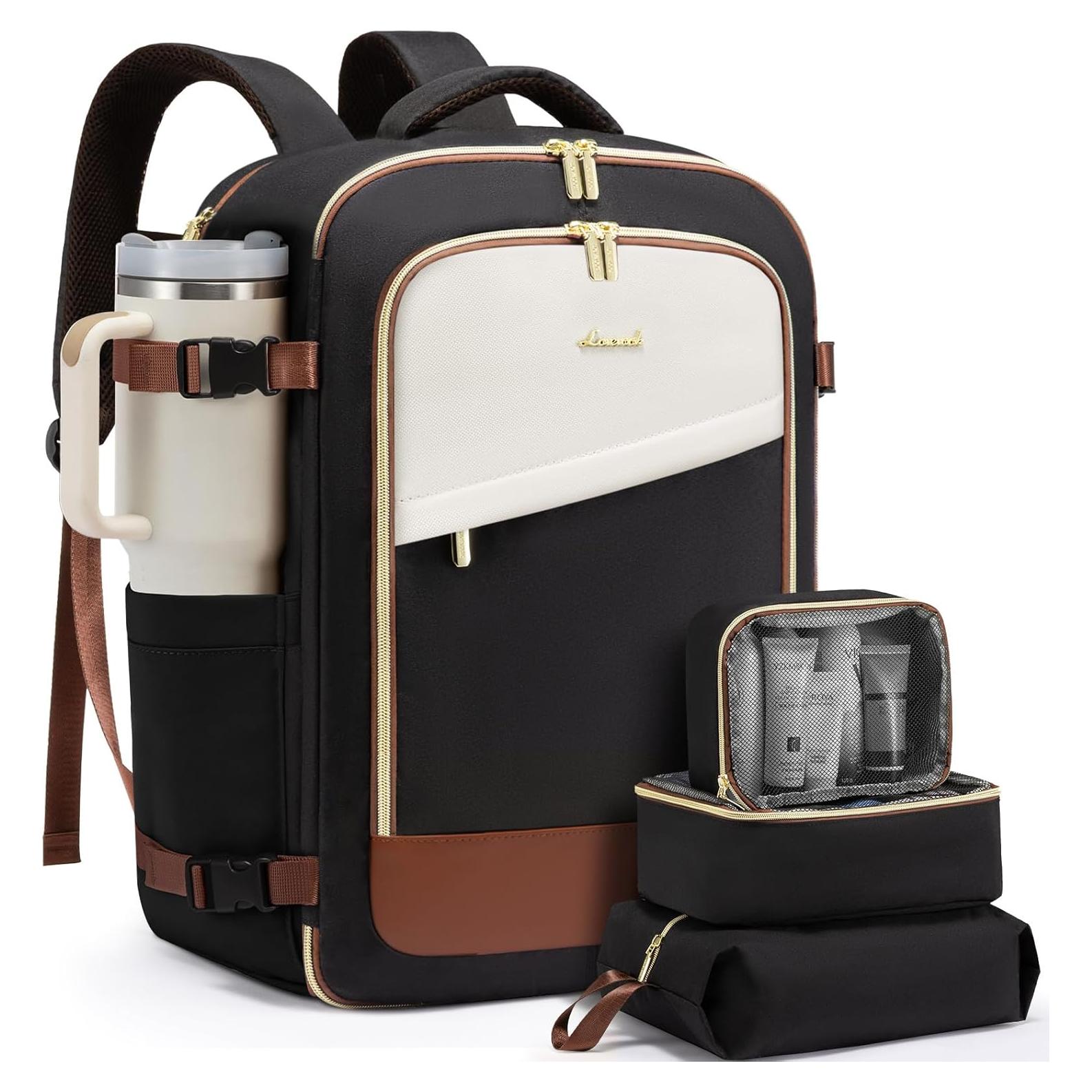 Mochila de Viaje LOVEVOOK 40L para Mujeres con Cubos de Empaque