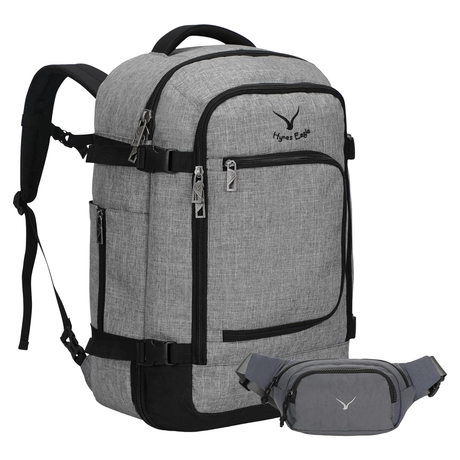 Mochila de Viaje Hynes Eagle 40L Aprobada para Vuelo Gris