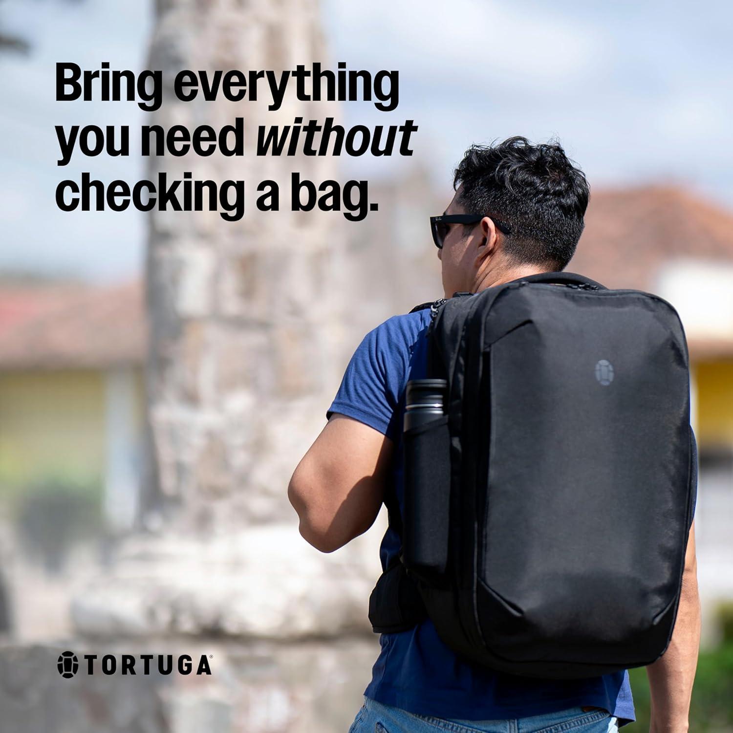 Mochila de Viaje Tortuga 40L Lite + 3 Cubos de Empaque Negro