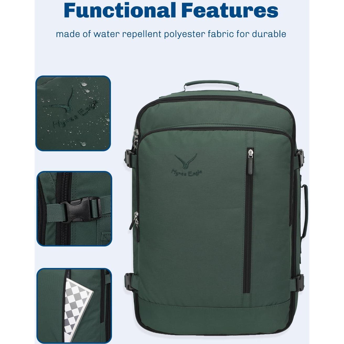 Mochila de Mano Hynes Eagle 38L Verde Oliver Aprobada para Vuelo