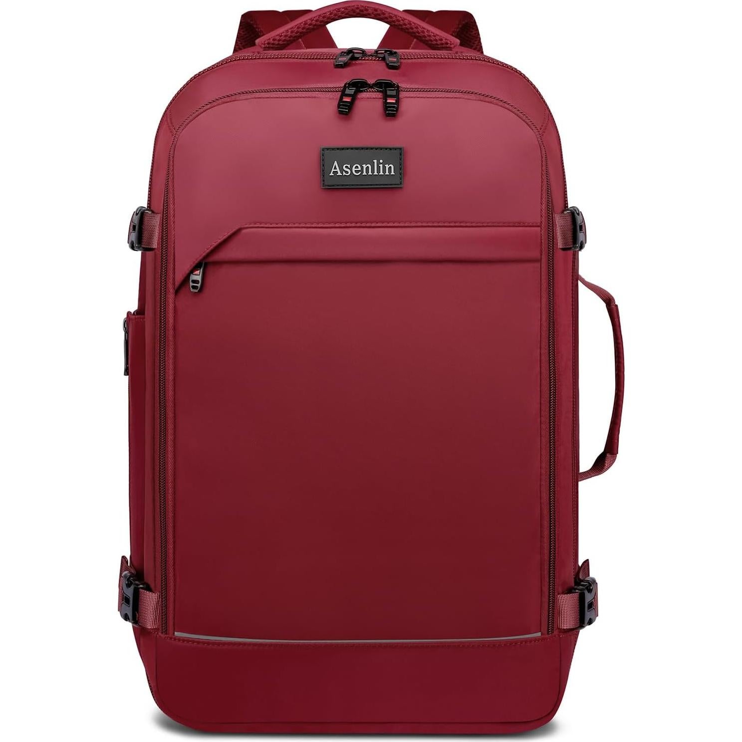 Mochila de Viaje Asenlin 40L Unisex para Laptop 17" Roja