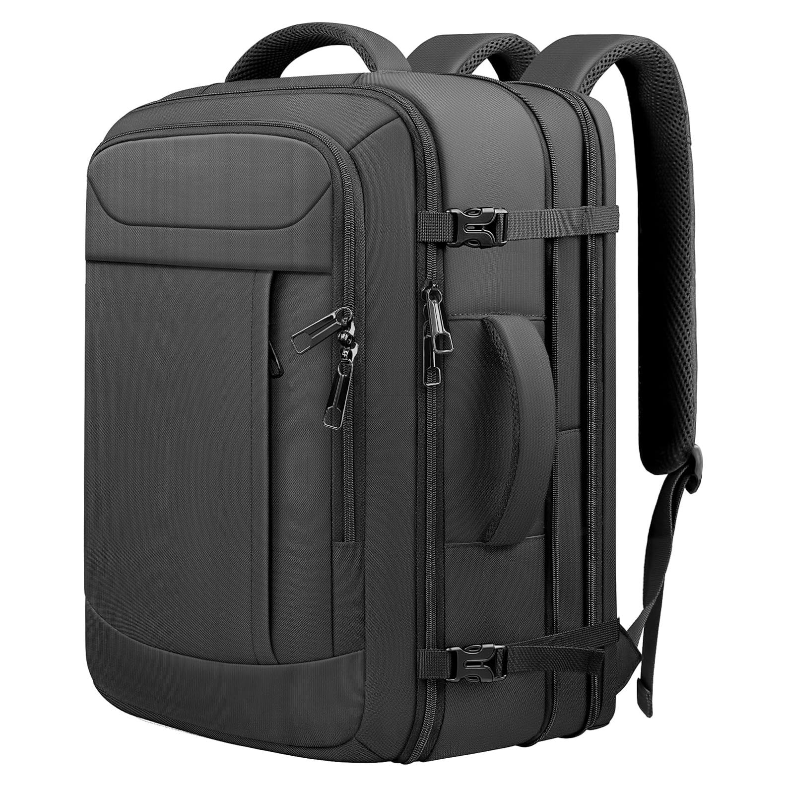 Mochila de Viaje JARWAM 55L Antirrobo Expandible Negra