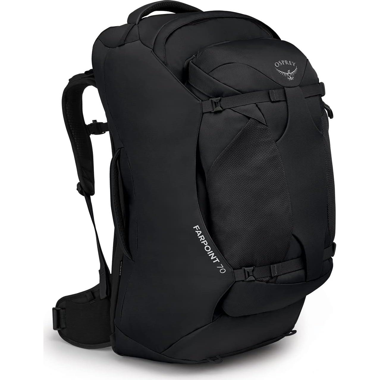 Mochilas de viaje Osprey Farpoint y Fairview 70L negras