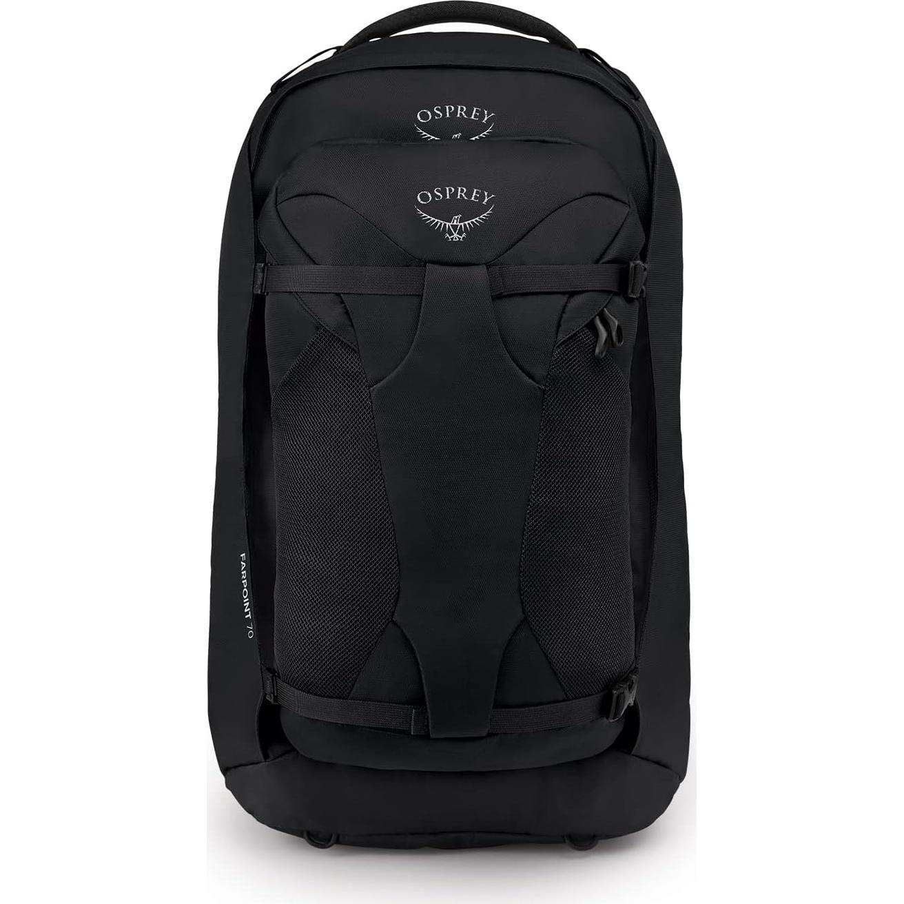 Mochilas de viaje Osprey Farpoint y Fairview 70L negras