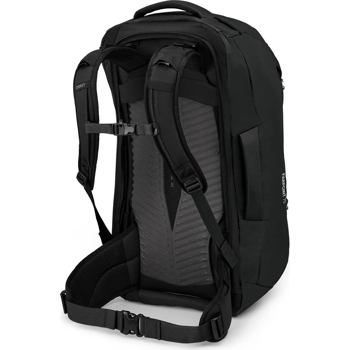 Mochilas de viaje Osprey Farpoint y Fairview 70L negras