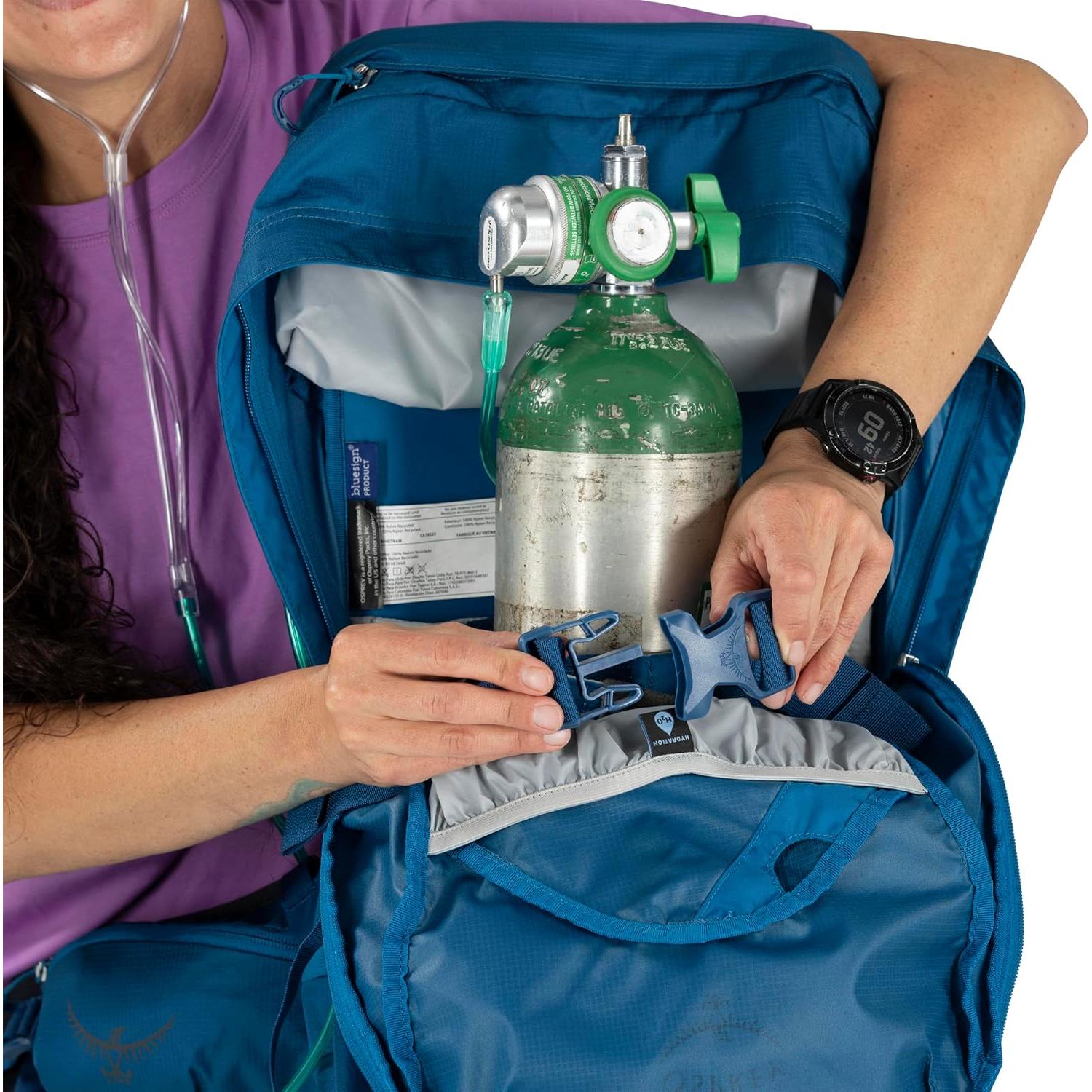 Mochila de Senderismo Osprey Talon con Soporte de Oxígeno