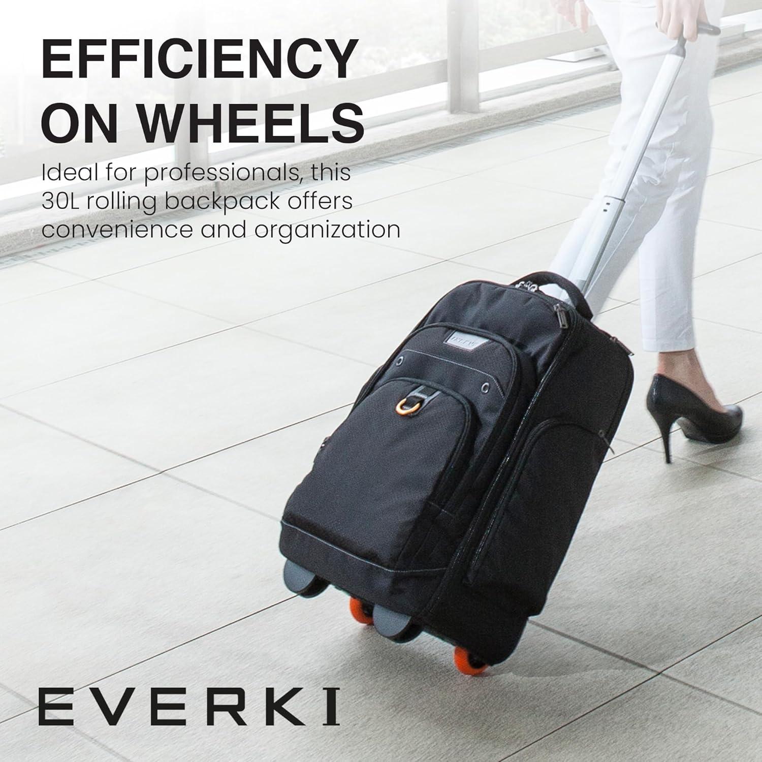 Mochila Rodante EVERKI Atlas 30L para Laptop 13-17.3" Negra