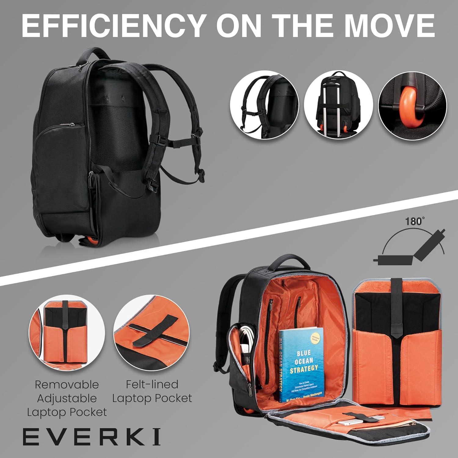 Mochila Rodante EVERKI Atlas 30L para Laptop 13-17.3" Negra