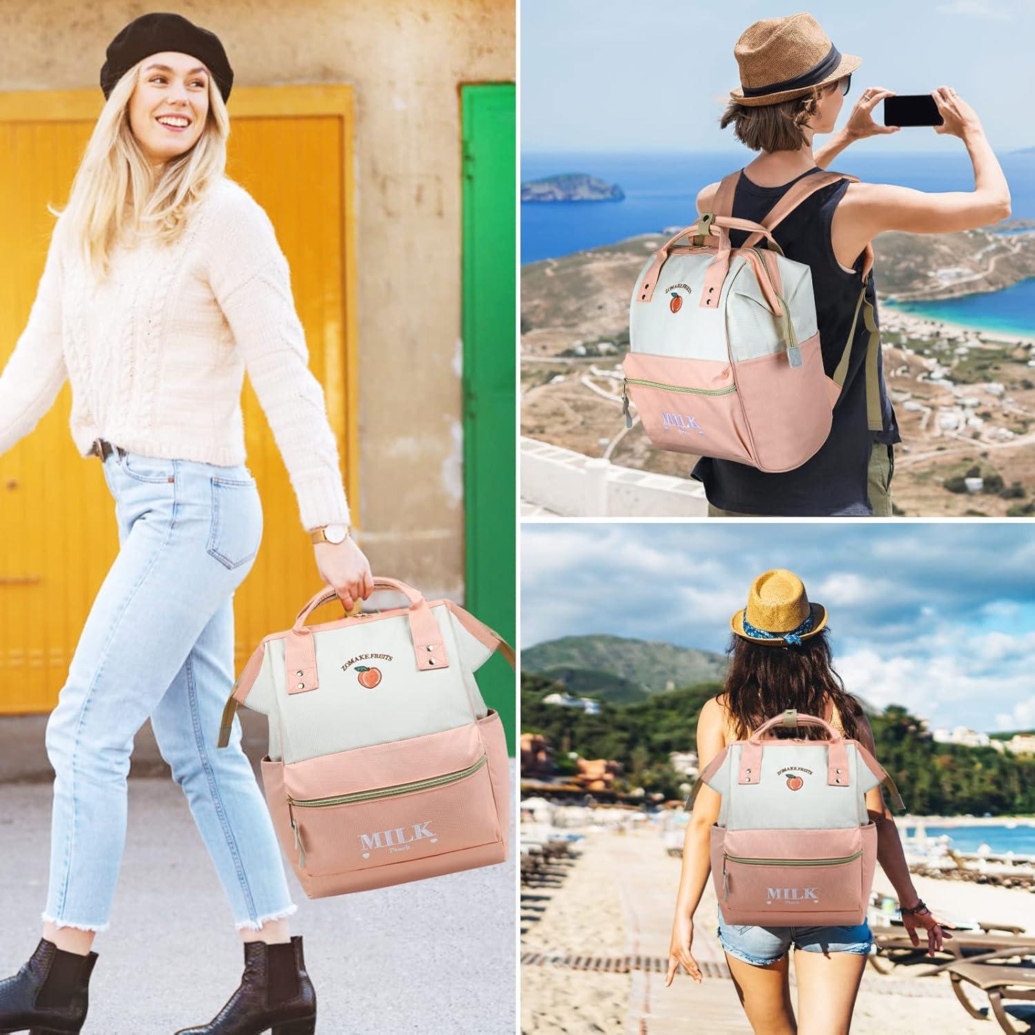 Mochila ZOMAKE 15.6" Resistente al Agua Unisex Durazno