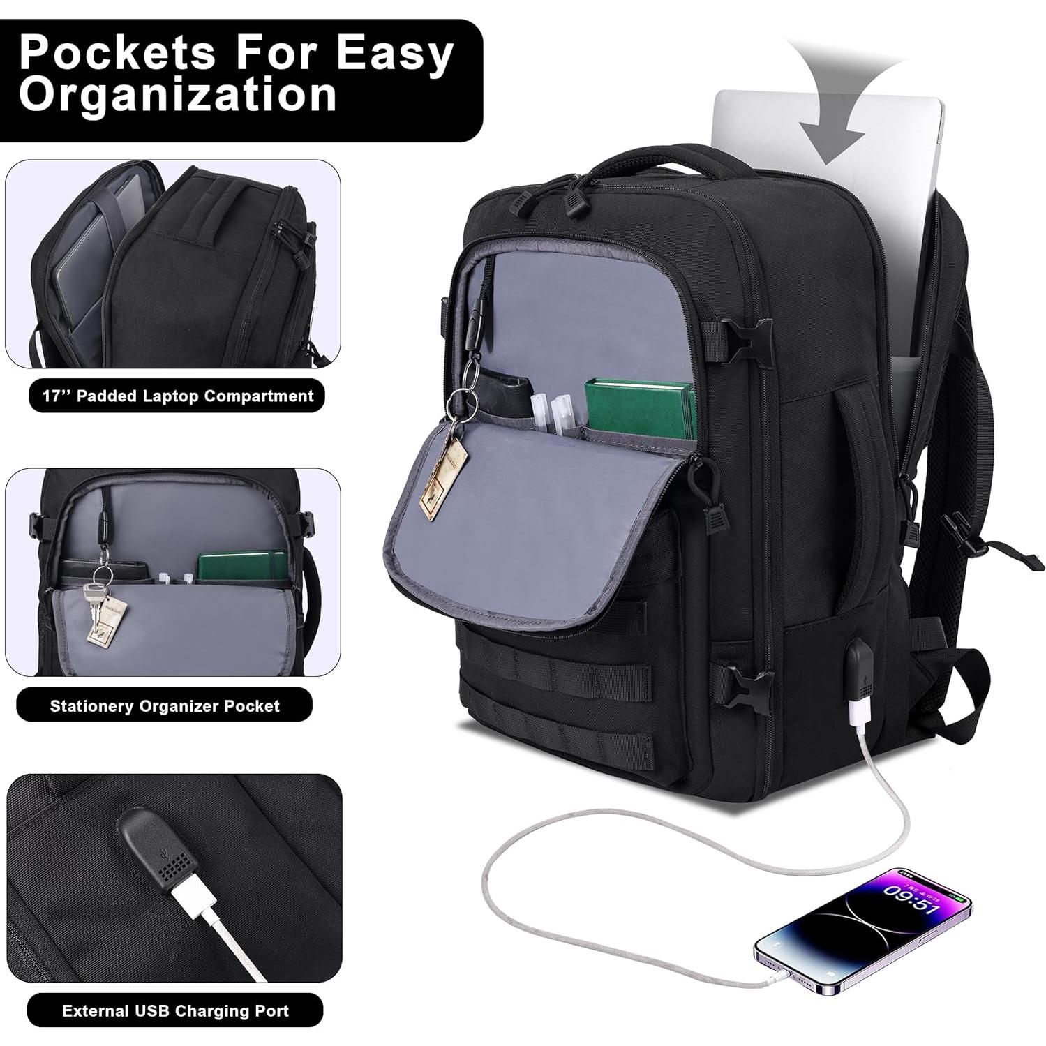 Mochila Táctica MOZETO 30L Resistente al Agua para Viajes