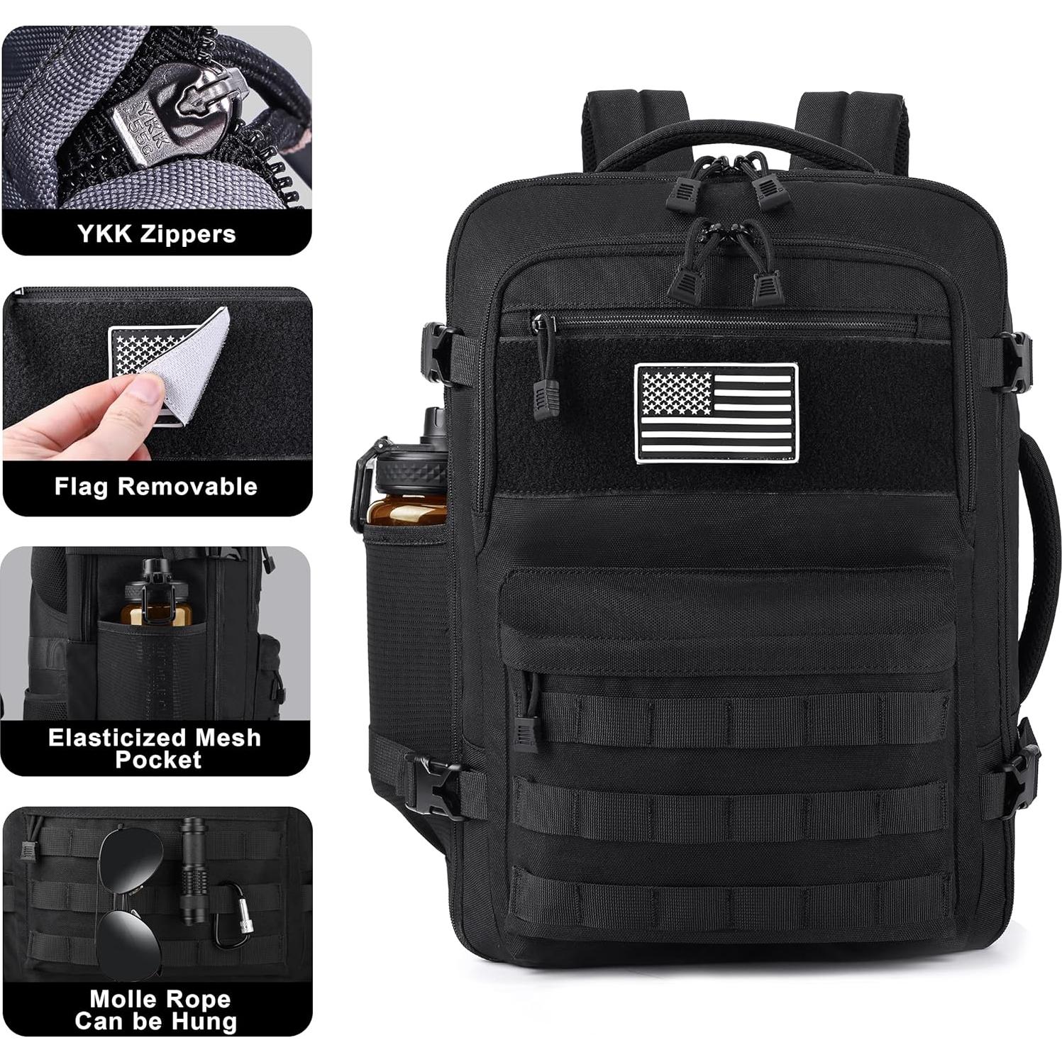 Mochila Táctica MOZETO 30L Resistente al Agua para Viajes