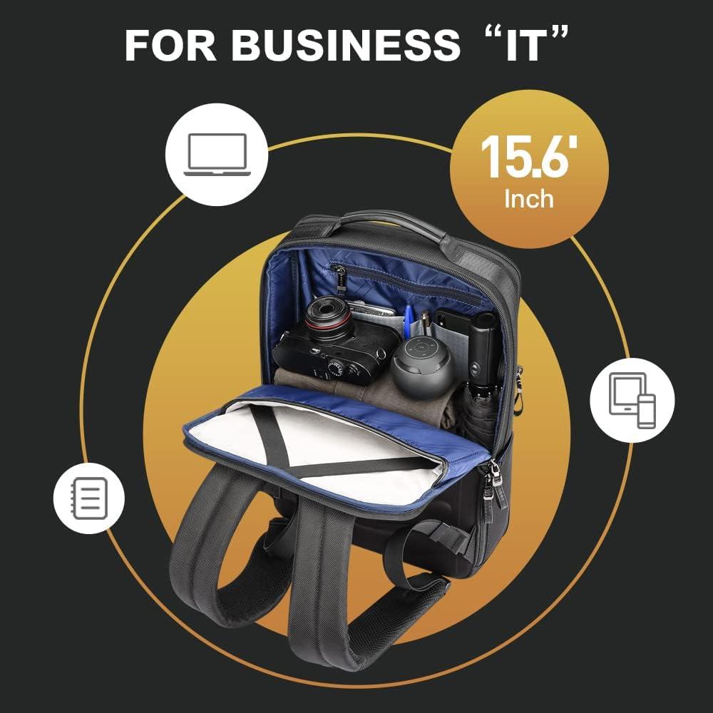 Mochila Expandible Antirrobo BOPAI 15.6" Negra Resistente al Agua