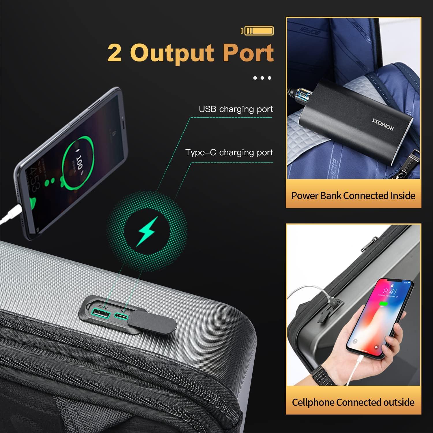 Mochila Antirrobo BOPai para Laptop 17.3" Negra USB