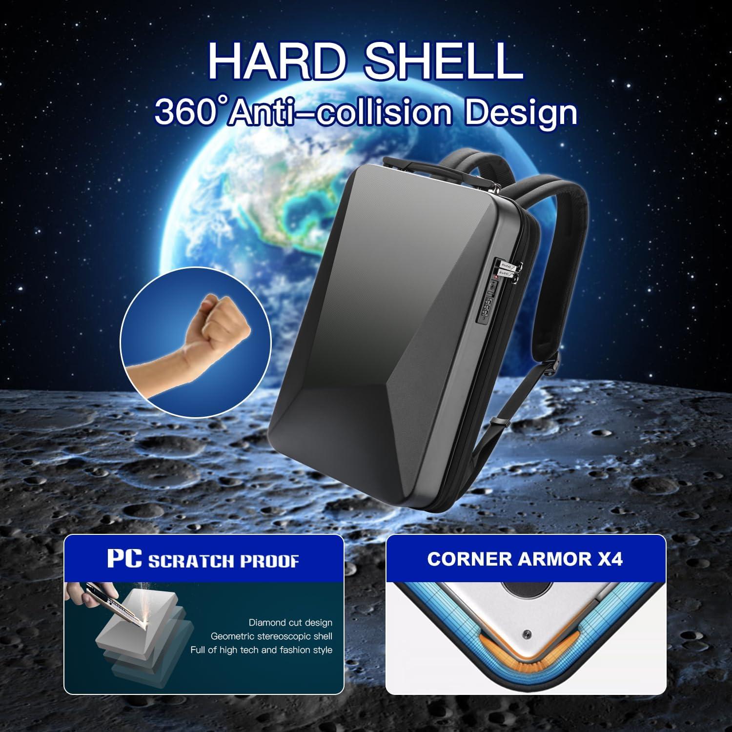 Mochila Antirrobo BOPai para Laptop 17.3" Negra USB