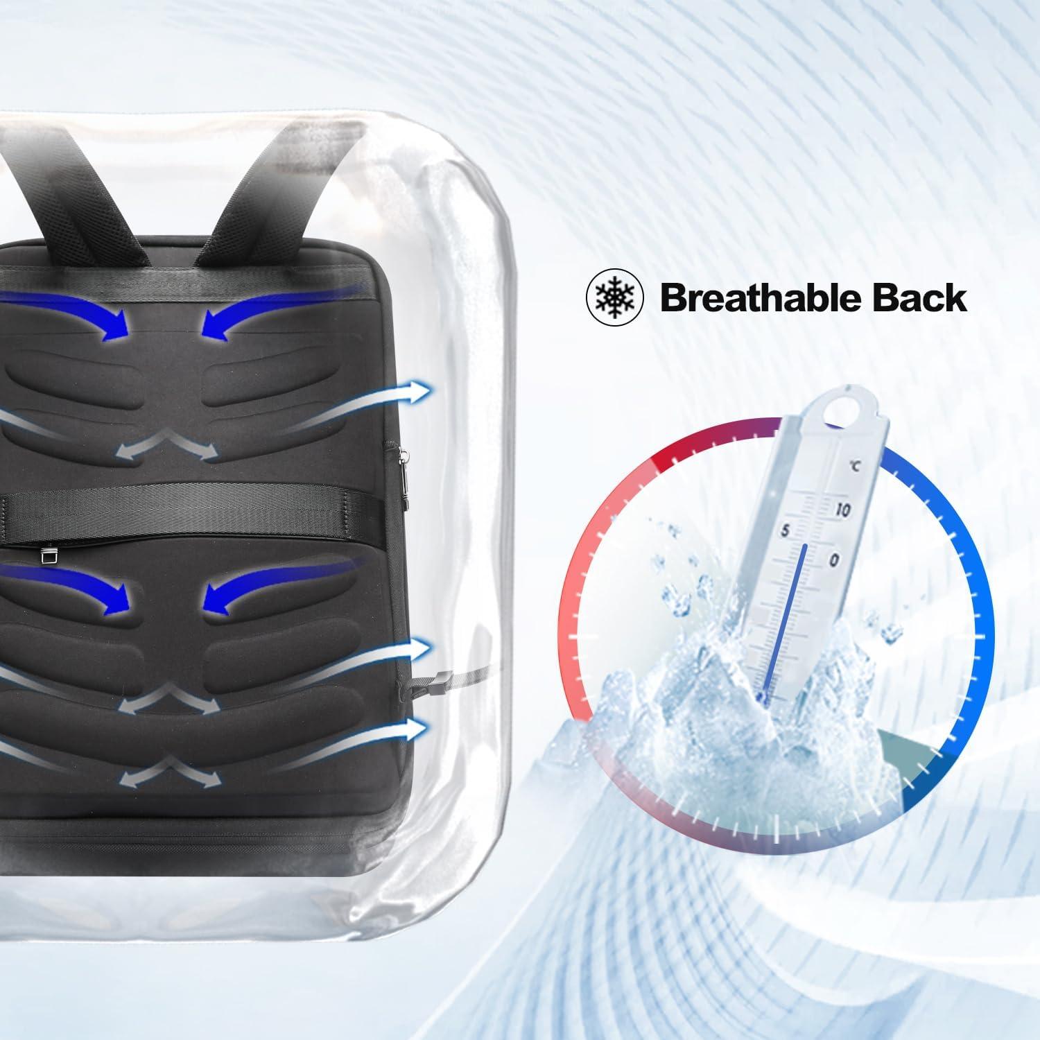 Mochila Antirrobo BOPai para Laptop 17.3" Negra USB