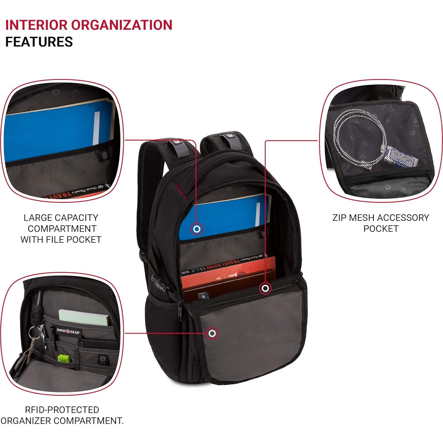 Mochila para Laptop SwissGear 1900 ScanSmart 13" Negra