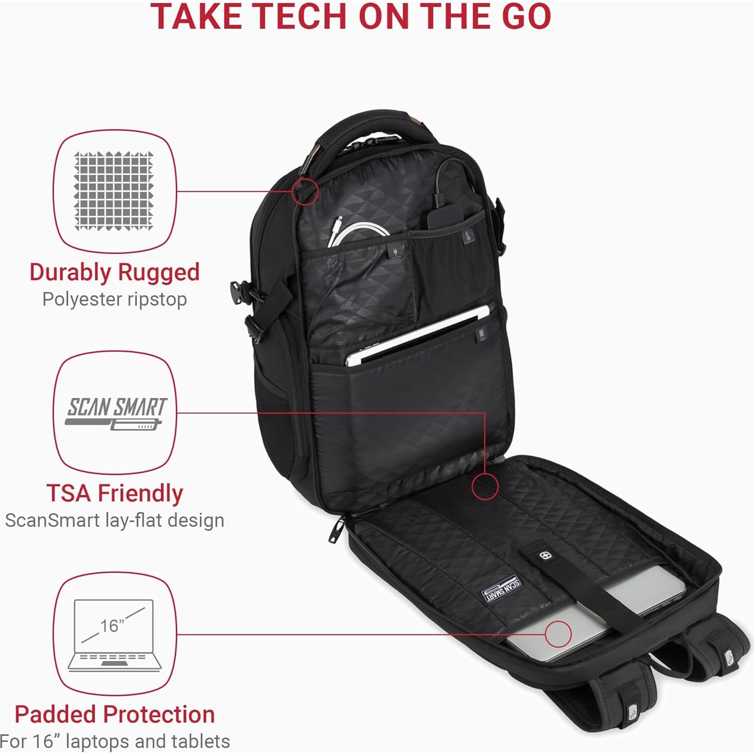 Mochila para Laptop SwissGear Travel Tech Elite 16" USB