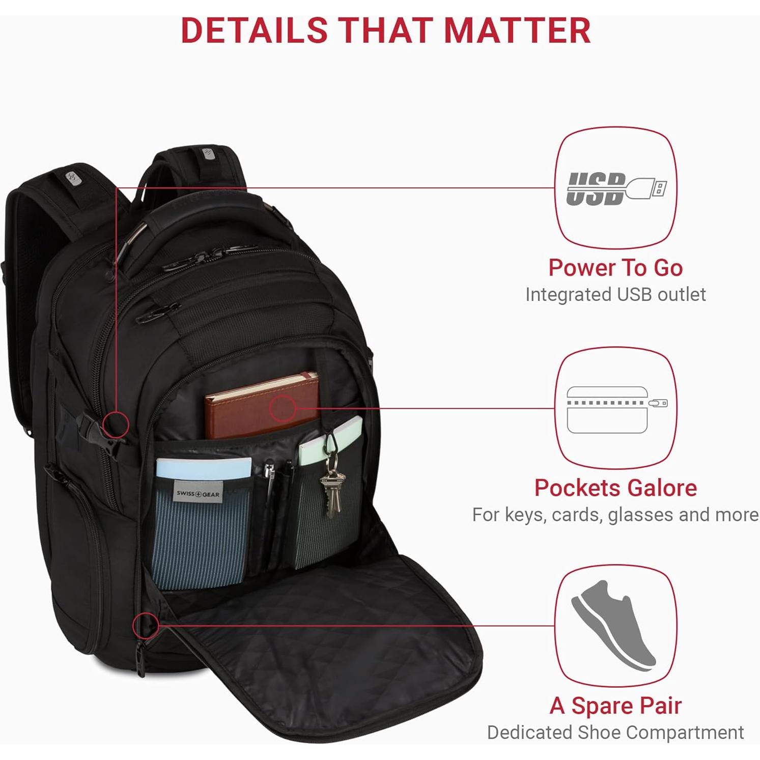 Mochila para Laptop SwissGear Travel Tech Elite 16" USB