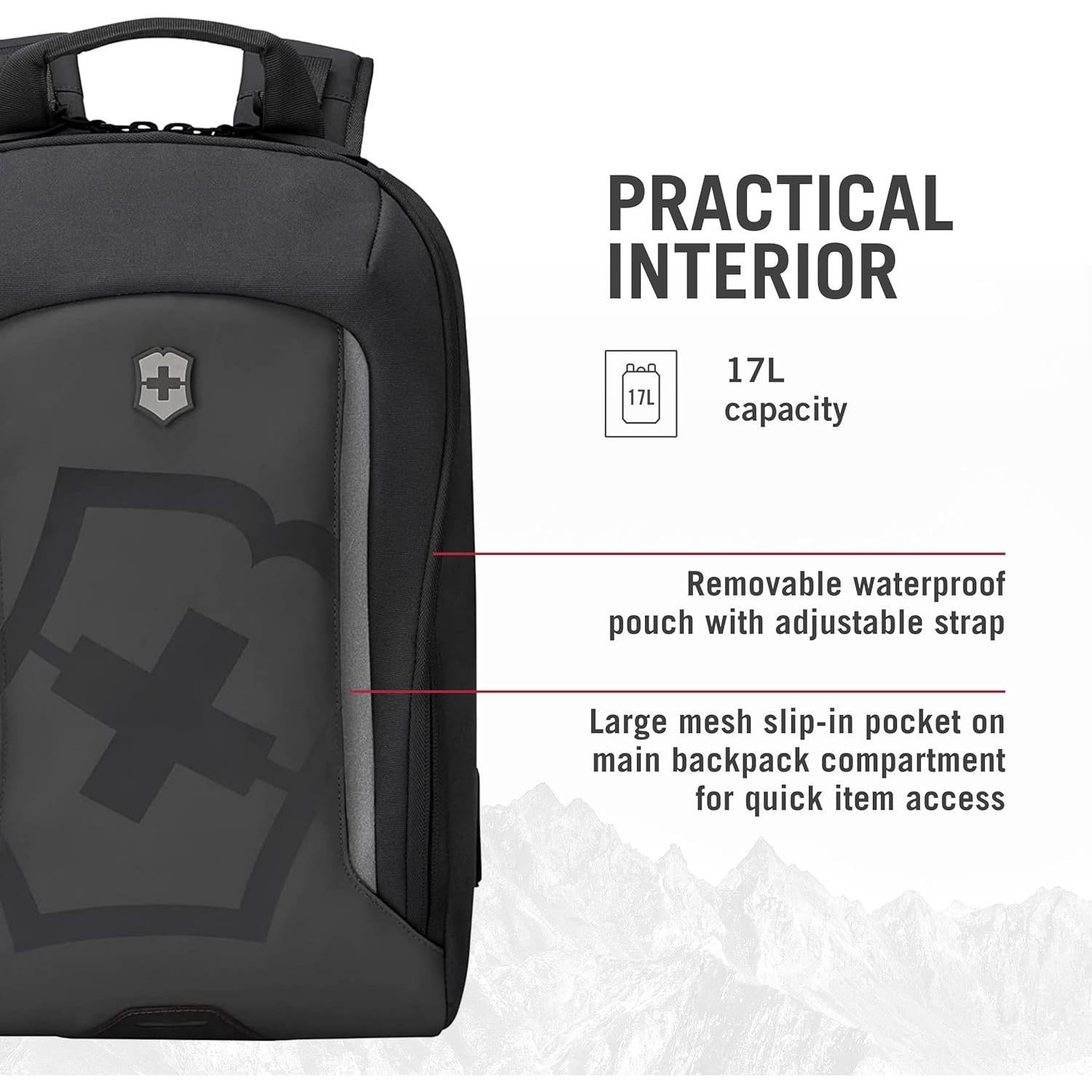Mochila Urbana Touring 2.0 Victorinox para Laptop 17L Negra