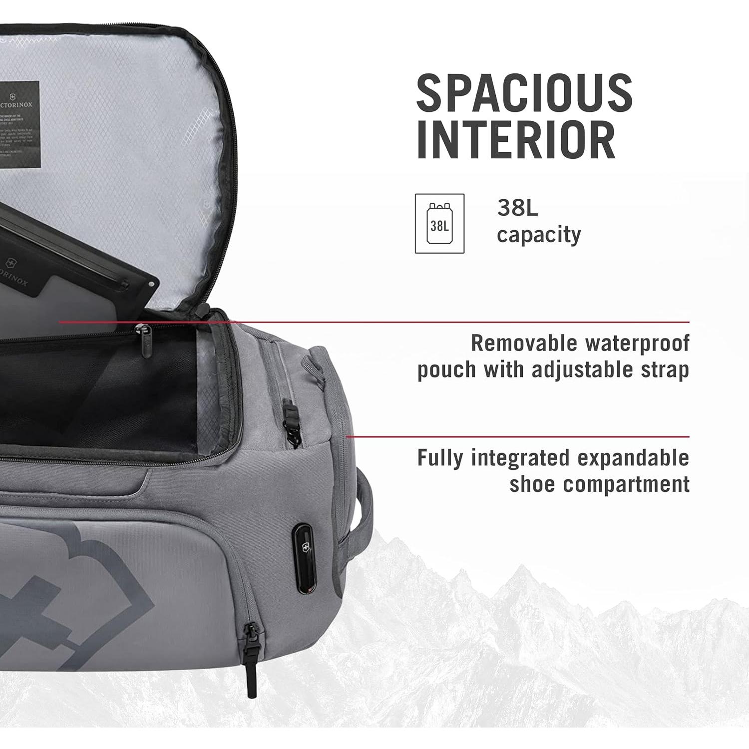 Bolso Duffel y Mochila Victorinox Touring 2.0 - 38L Gris Claro