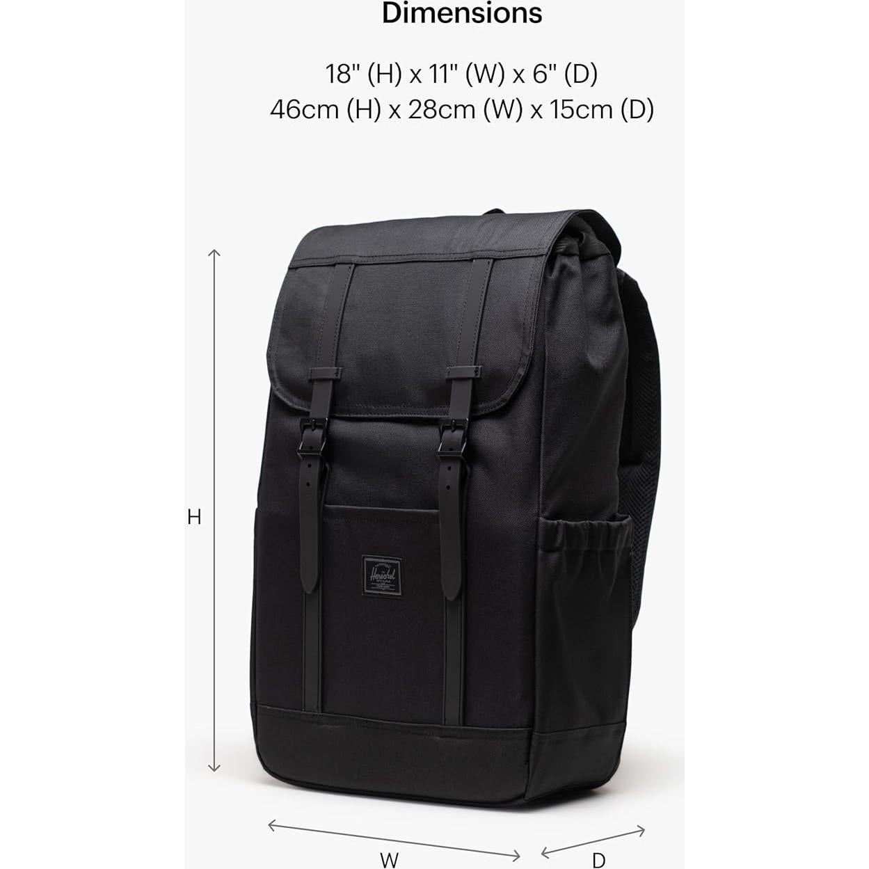 Mochila Herschel Retreat 23L Unisex con Acolchado para Laptop