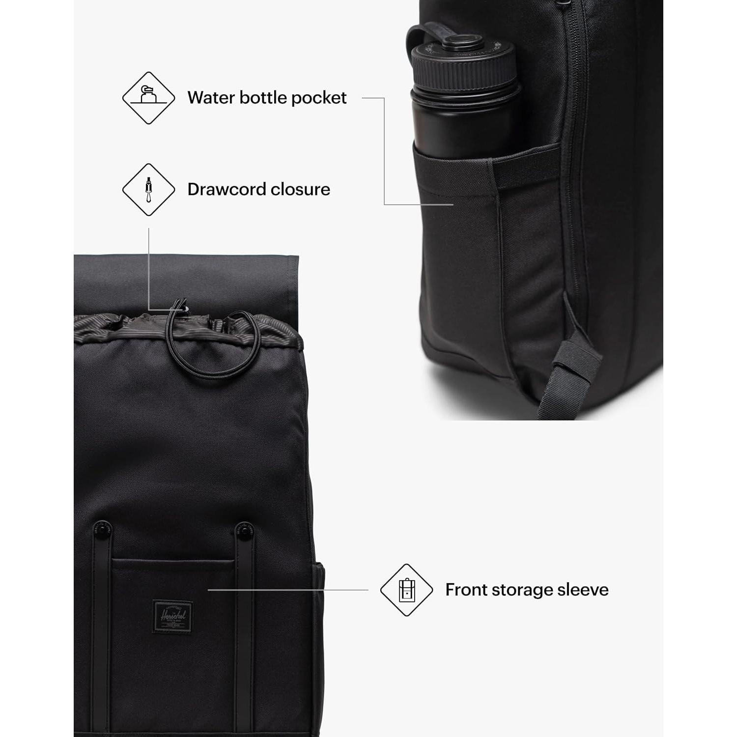 Mochila Herschel Retreat 23L Unisex con Acolchado para Laptop