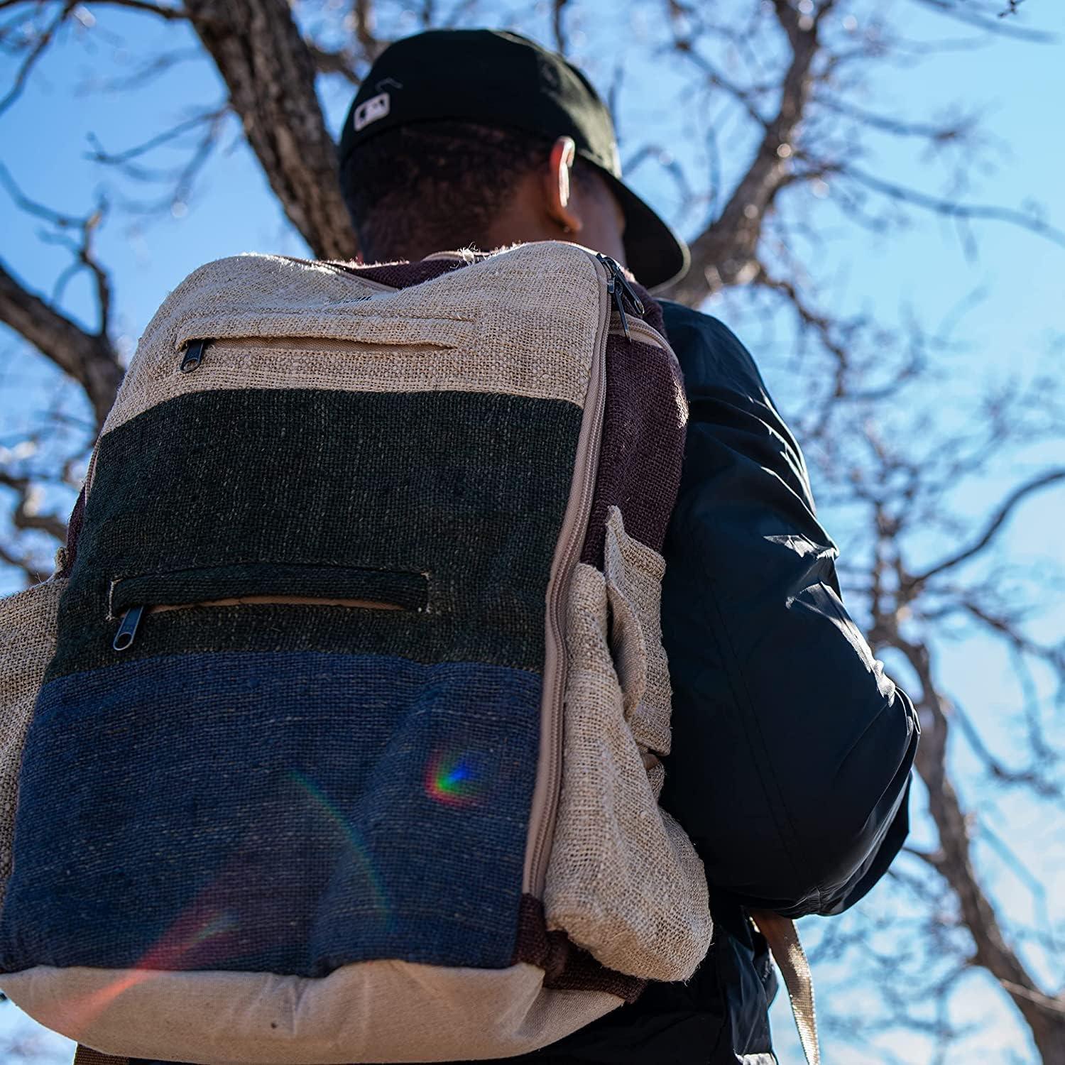 Mochila de Cañamo Ecológica Unisex 30L Freakmandu - 8 Bolsillos