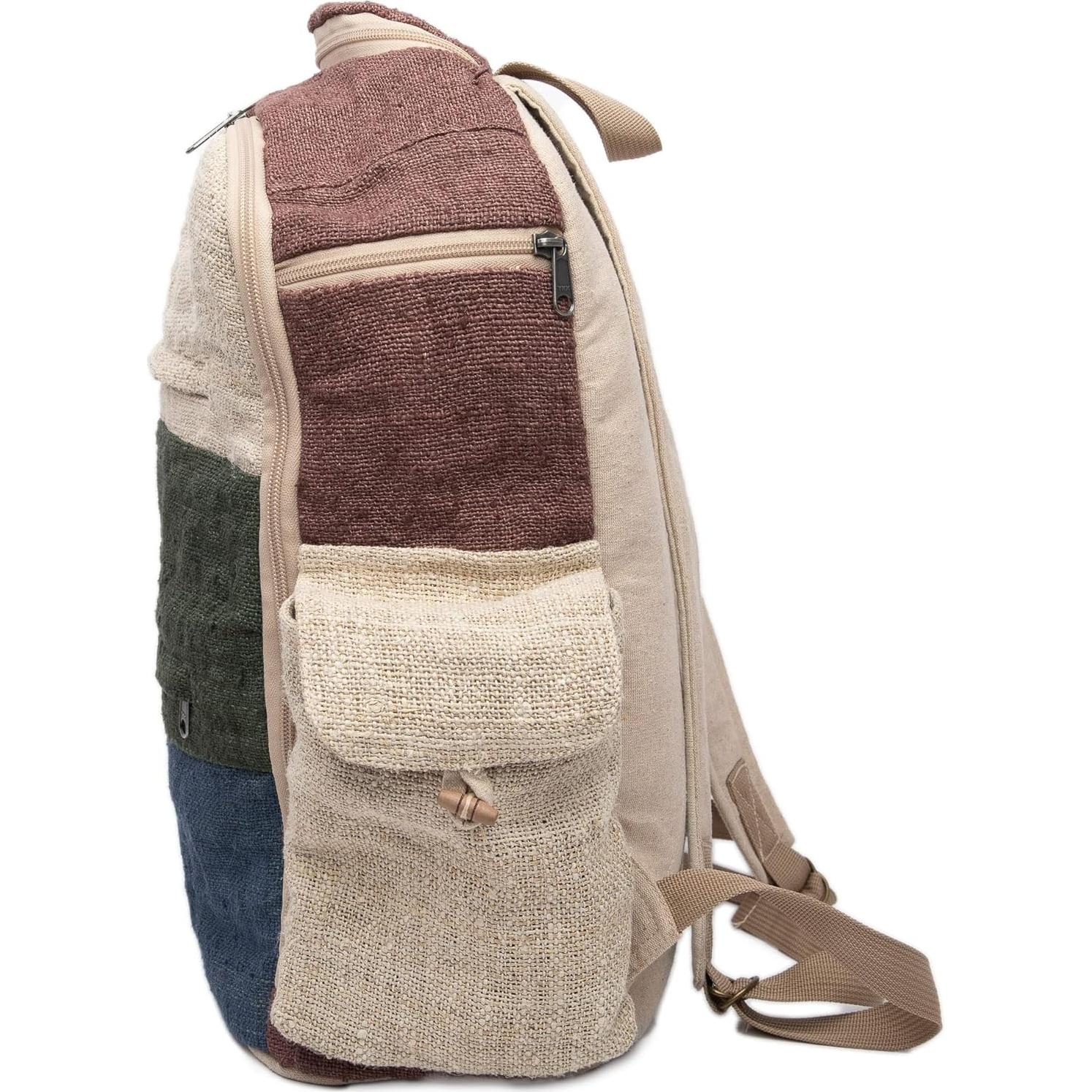 Mochila de Cañamo Ecológica Unisex 30L Freakmandu - 8 Bolsillos