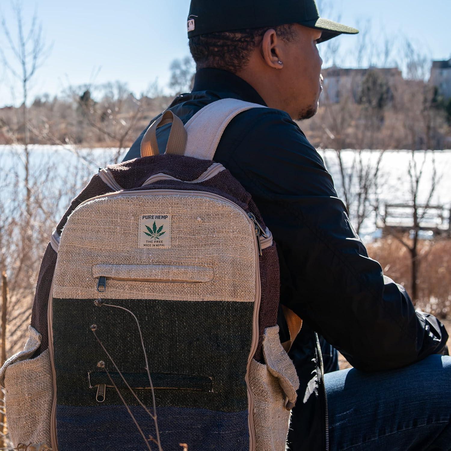 Mochila de Cañamo Ecológica Unisex 30L Freakmandu - 8 Bolsillos