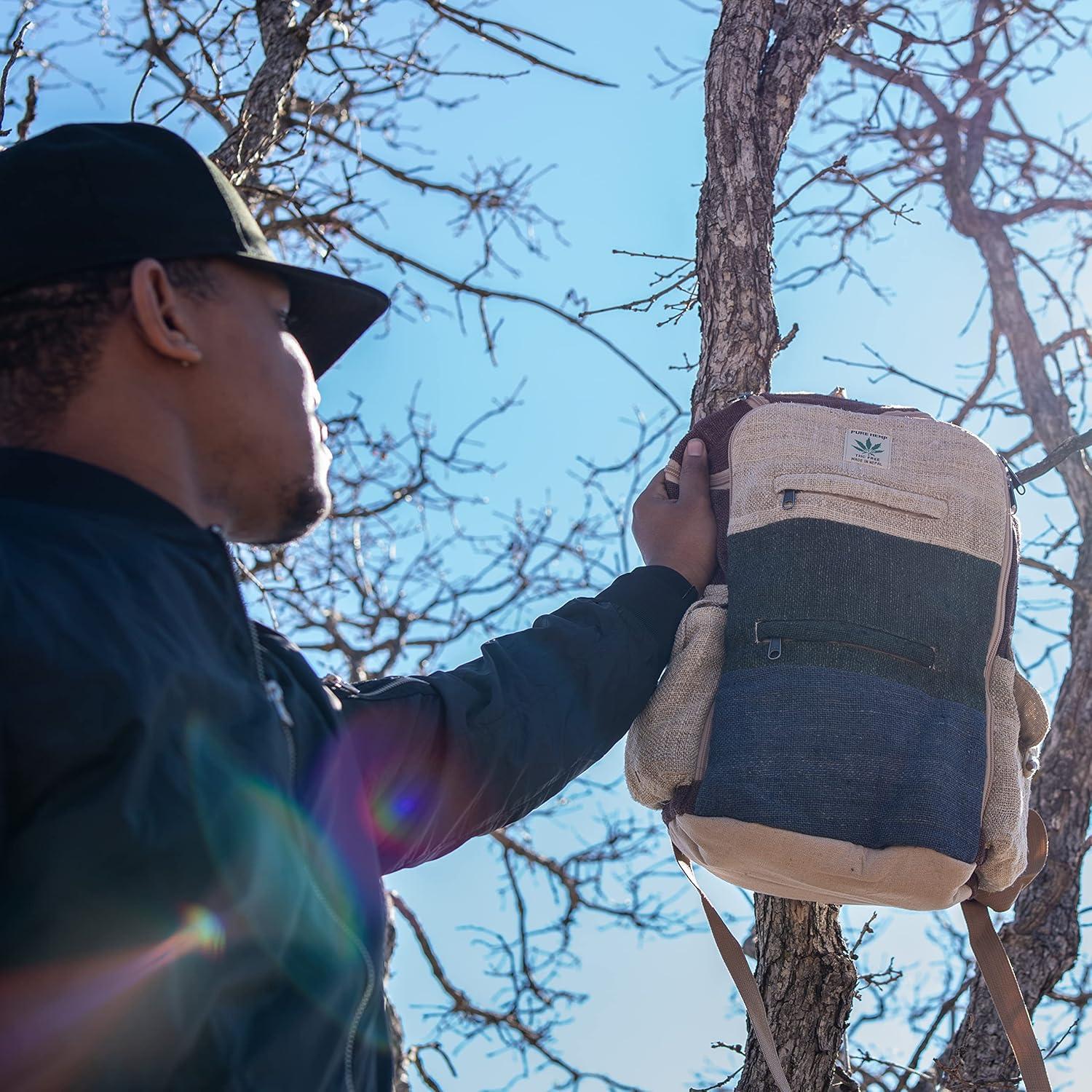 Mochila de Cañamo Ecológica Unisex 30L Freakmandu - 8 Bolsillos