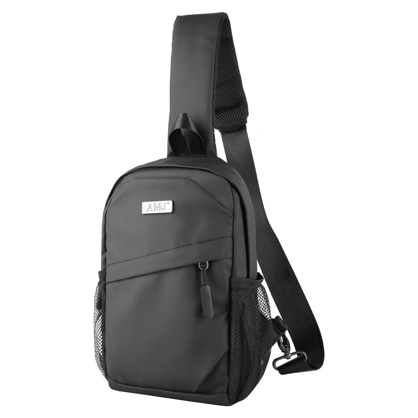 Bolso Cruzado Pequeño AMJ Negro para Hombre y Mujer