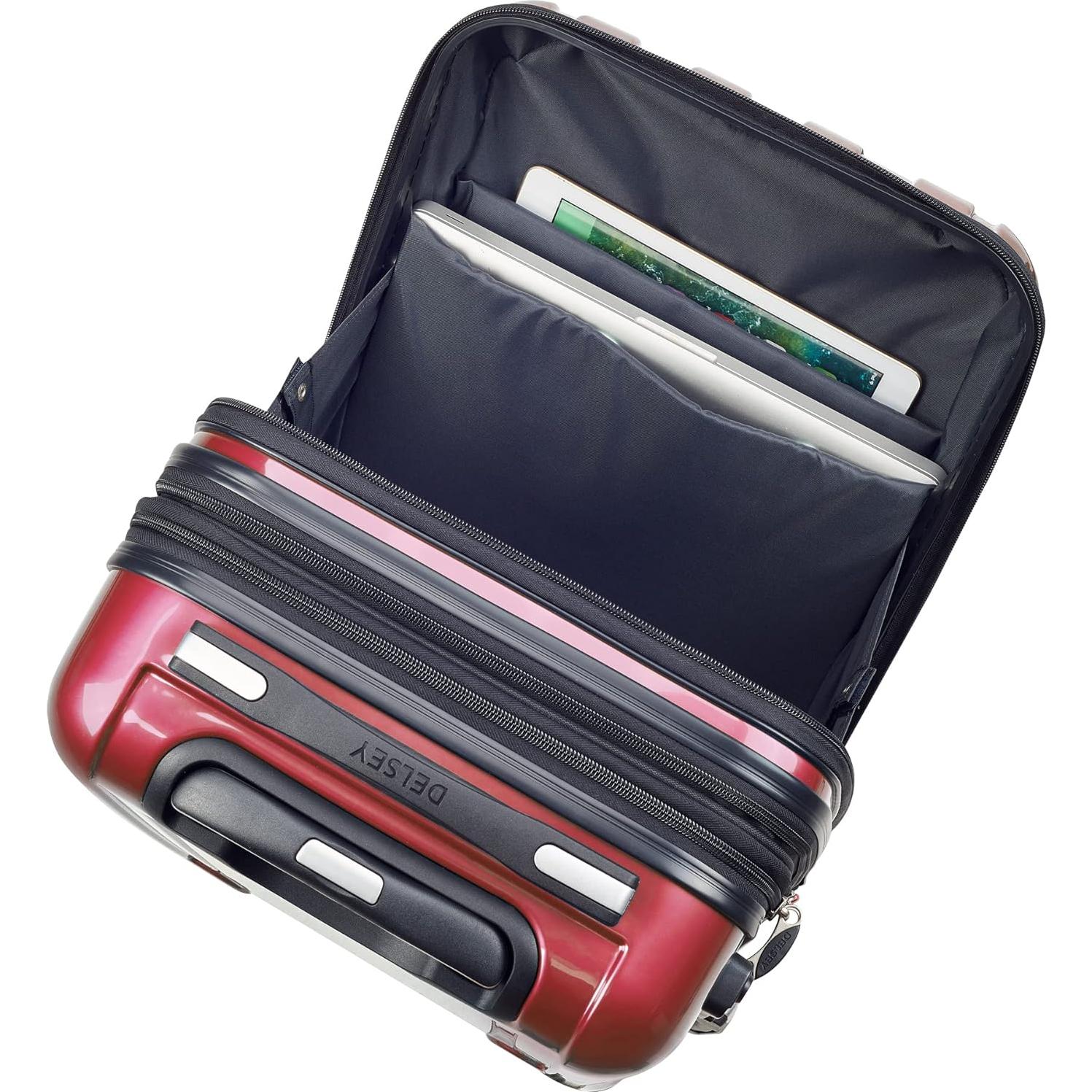 Juego de 3 Maletas Delsey Helium Aero Rojo Ladrillo 254L