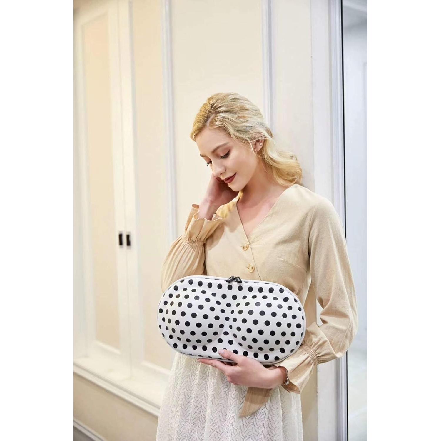 Bolsa de Viaje para Sujetadores Braiou Premium Punto Negro 36.4x20cm