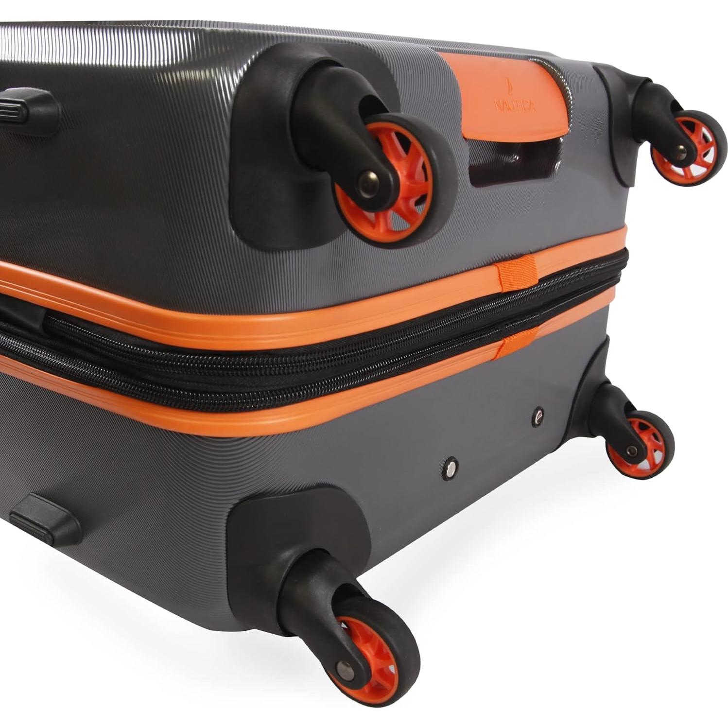 Conjunto de Equipaje Duro Nautica Roadie 3 Piezas Gris/Naranja