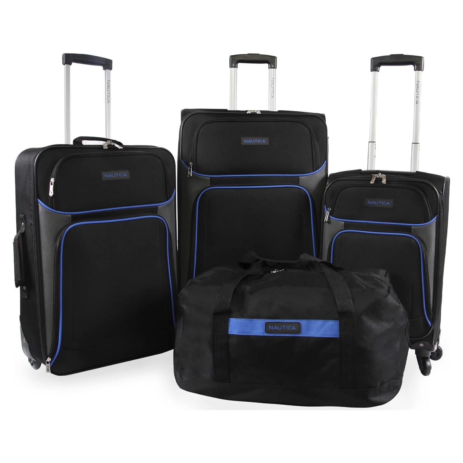 Set de Equipaje de 4 Piezas Nautica Seascape Negro/Azul