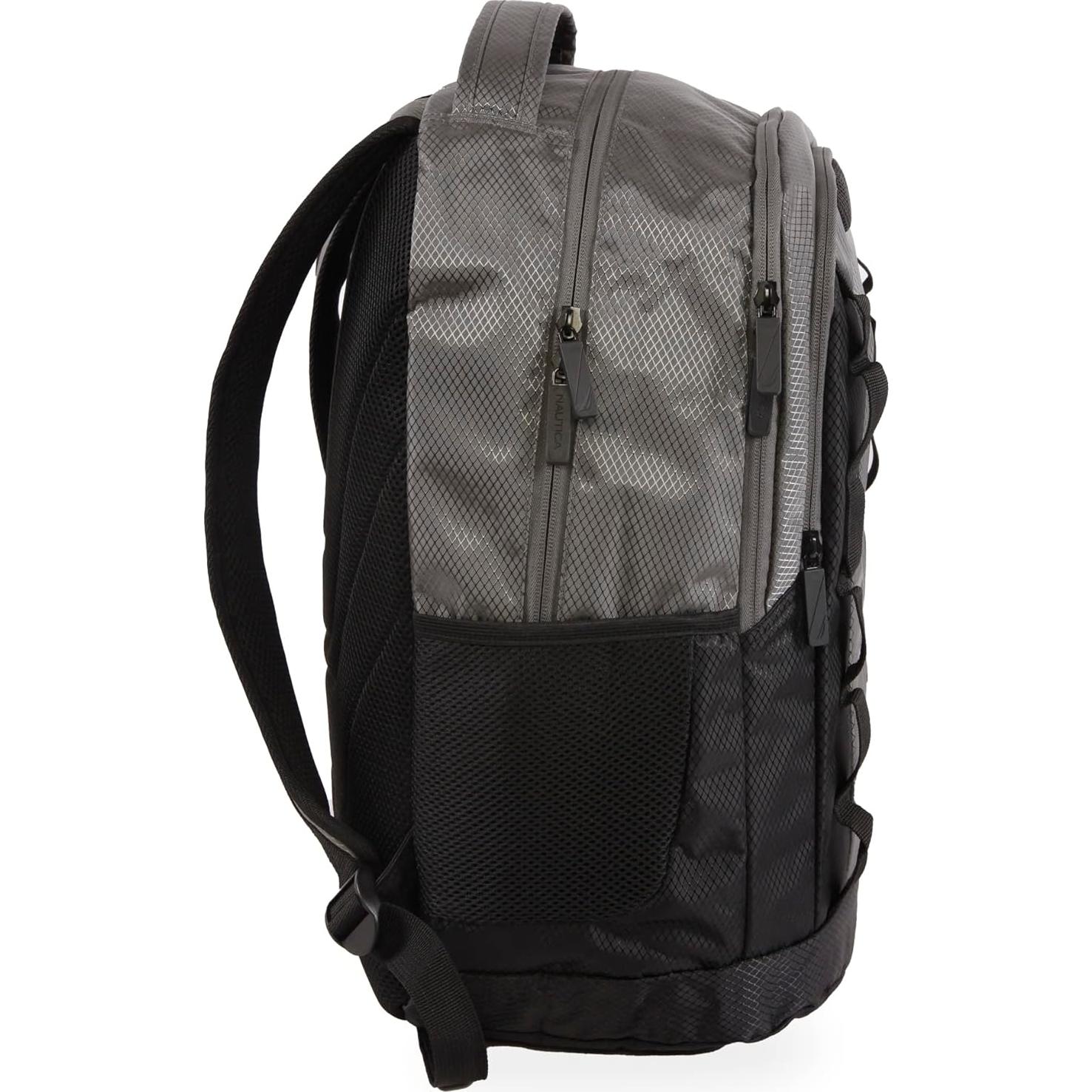 Mochila Nautica Admiral Gris/Negro con Compartimento para Laptop